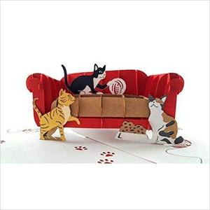 Cats 3D Pop Up Greeting Card - Gifteee. Find cool & unique gifts for men, women and kids