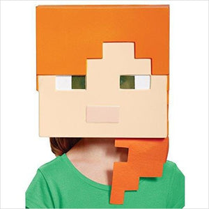 Girl's Minecraft Alex Vacuform Mask Child Halloween Costume Accessory - Gifteee. Find cool & unique gifts for men, women and kids