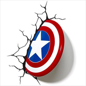 Captain America 3D Night Light (Marvel Avengers) - Gifteee. Find cool & unique gifts for men, women and kids