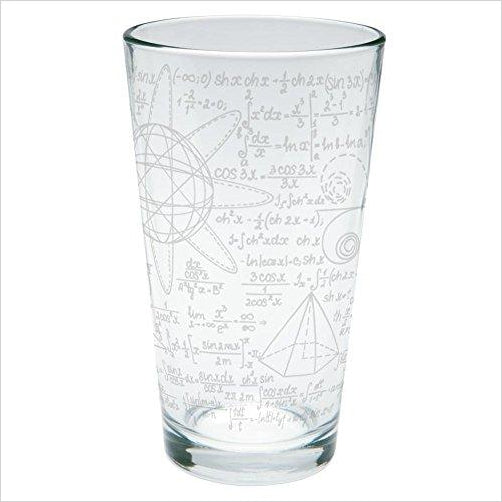 Math Geek Formulas Etched Pint Glass - Gifteee. Find cool & unique gifts for men, women and kids