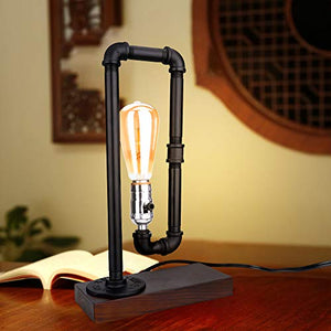 Metal Water Pipe Table Lamp