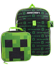 Load image into Gallery viewer, Minecraft Creeper 5 Piece Backpack Set - Gifteee. Find cool &amp; unique gifts for men, women and kids
