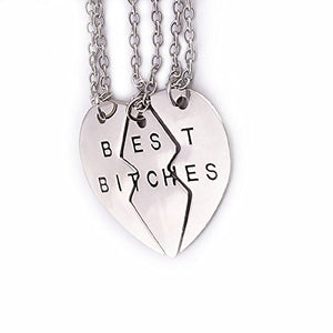 BFF Best Bitches Split Heart Necklace - Gifteee. Find cool & unique gifts for men, women and kids