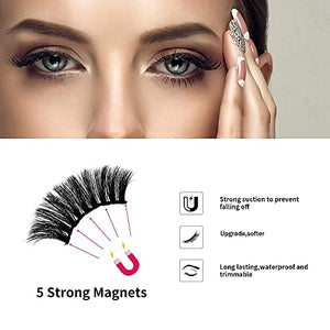 Magnetic eyelashes with eyeliner kit