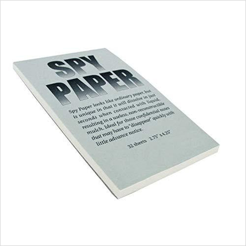 Disappearing Spy Paper Dissolving Note Pad - Gifteee Unique & Unusual gifts, Cool gift ideas