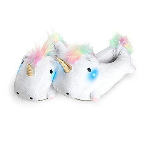 Unicorn Light Up Slippers - Gifteee Unique & Cool Gifts