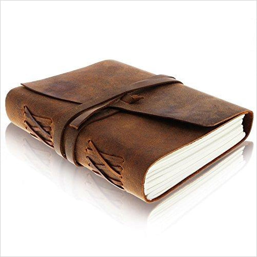 Handmade Leather Bound Daily Notepad - Gifteee Unique & Unusual gifts, Cool gift ideas