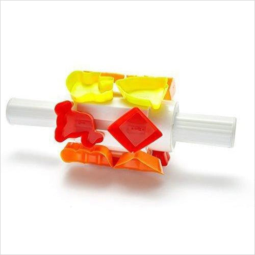 Rolling Pin with Cookie Cutter — Cuts 12 Different Perfect Cookie Shapes - Gifteee Unique & Unusual gifts, Cool gift ideas