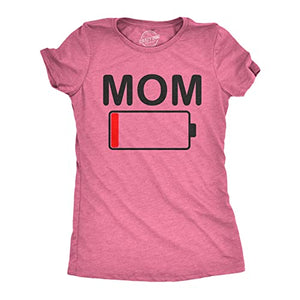 Mom Battery Low Funny Sarcastic T Shirt - Gifteee - Unique Gifts | Cool Gift Ideas for Kids, Men and Women