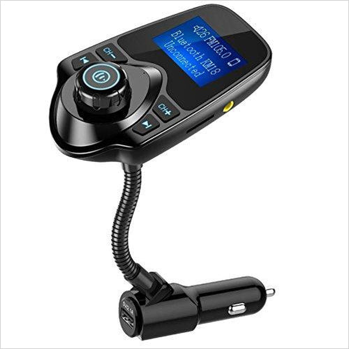 Wireless In-Car Bluetooth FM Transmitter Radio Adapter - Gifteee. Find cool & unique gifts for men, women and kids