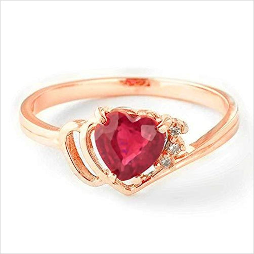 White Rose Yellow Gold Angel's Heart - 1.02 Carat 14K - Gifteee Unique & Unusual gifts, Cool gift ideas