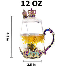 Load image into Gallery viewer, Magestic Glass Tea Cup with Lid
