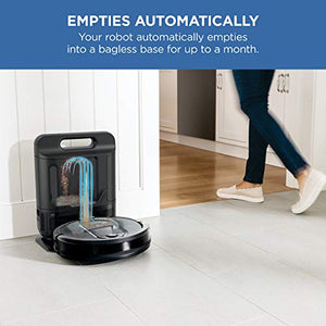 Self-Empty, Self-Cleaning Robotic Vacuum, Works with Alexa