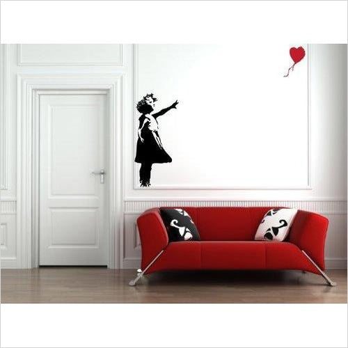 Banksy Red Balloon Girl - Decal - Gifteee. Find cool & unique gifts for men, women and kids