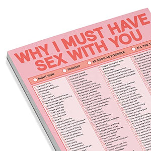 Why I Must Have Sex With You Checklist