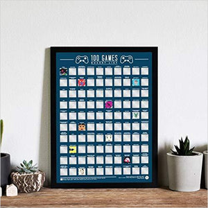 Video Games Scratch Off Bucket List Poster - Gifteee. Find cool & unique gifts for men, women and kids