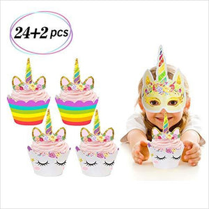 Unicorn Cupcake Toppers and Wrappers - Gifteee. Find cool & unique gifts for men, women and kids