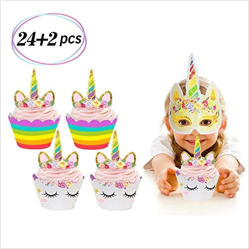 Unicorn Cupcake Toppers and Wrappers - Gifteee Unique & Unusual gifts, Cool gift ideas