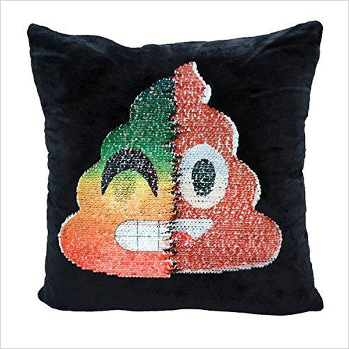 Reversible Sequin Pillow Case (Poop) - Gifteee Unique & Unusual gifts, Cool gift ideas