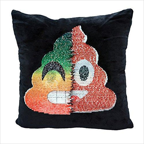 Reversible Sequin Pillow Case (Poop) - Gifteee. Find cool & unique gifts for men, women and kids