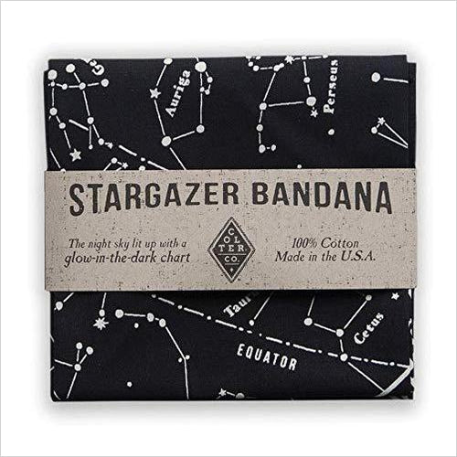 Star chart survival bandana with glow in the dark ink - Gifteee. Find cool & unique gifts for men, women and kids