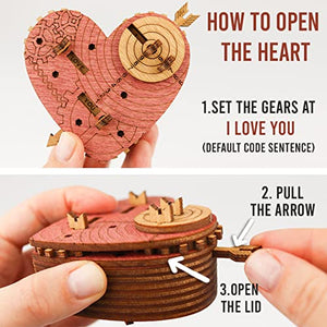 A Mechanical Treasure Chest - Heart 3D Puzzle
