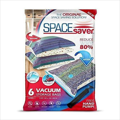 SpaceSaver Premium Reusable Vacuum Storage Bags (Jumbo 6 Pack) - Gifteee Unique & Unusual gifts, Cool gift ideas