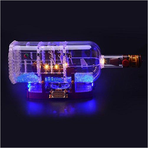 Light Set for Ship in a Bottle Lego (Compatible with Lego 21313) - Gifteee. Find cool & unique gifts for men, women and kids