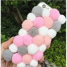 Load image into Gallery viewer, Plush Ball Phone Case Cover - Gifteee. Find cool &amp; unique gifts for men, women and kids
