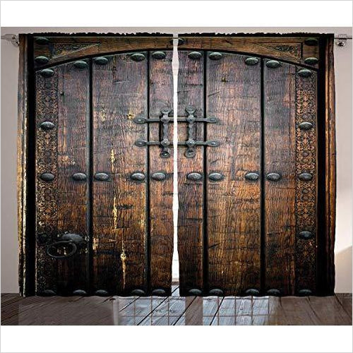 Ancient Wooden Door Bedroom Curtain - Gifteee. Find cool & unique gifts for men, women and kids