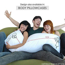 Load image into Gallery viewer, Couples Pillowcases - love line - Gifteee. Find cool &amp; unique gifts for men, women and kids
