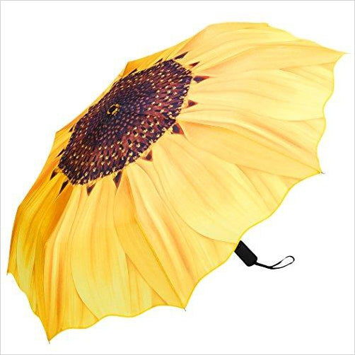 Windproof Sunflower Compact Folding Umbrella - Gifteee Unique & Unusual gifts, Cool gift ideas