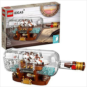 LEGO Ship in a Bottle - Expert Building Kit - Gifteee Unique & Unusual gifts, Cool gift ideas