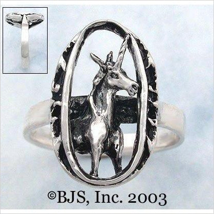 Fantasy Medieval Unicorn Cameo Ring in Sterling Silver - Gifteee Unique & Unusual gifts, Cool gift ideas