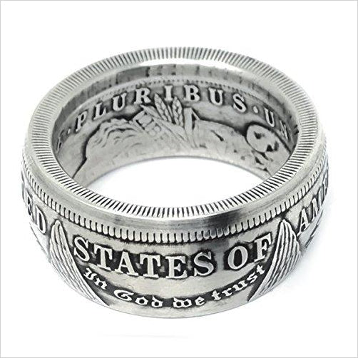 The King of Coin Rings Handmade From a1921 US Morgan Silver Coin - Gifteee Unique & Unusual gifts, Cool gift ideas