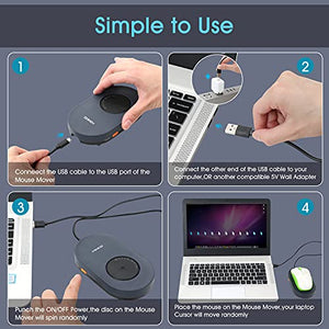 Undetectable Mouse Mover Jiggler with ON/Off Switch and USB Port Drive
