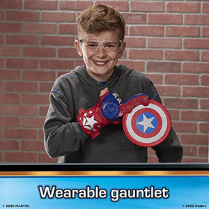 Nerf Power Moves Marvel Avengers Captain America Shield Sling Disc-Launching Toy
