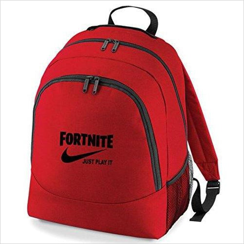 Fortnite Just play it parody gaming rucksack - Gifteee. Find cool & unique gifts for men, women and kids
