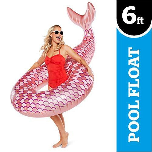 Giant Mermaid Tail Pool Float - 5 Foot - Gifteee Unique & Unusual gifts, Cool gift ideas