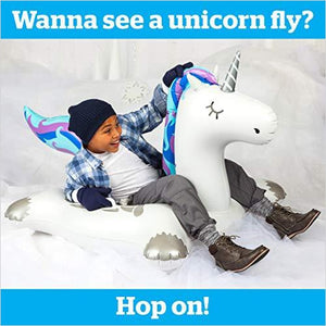 Unicorn Snow Tube - 4 ft. - Gifteee. Find cool & unique gifts for men, women and kids