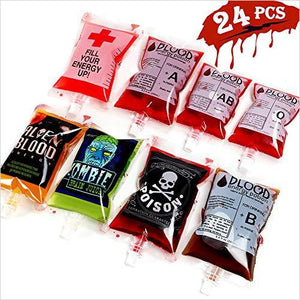 Blood Bags Drink Container 24 Pcs - Gifteee. Find cool & unique gifts for men, women and kids