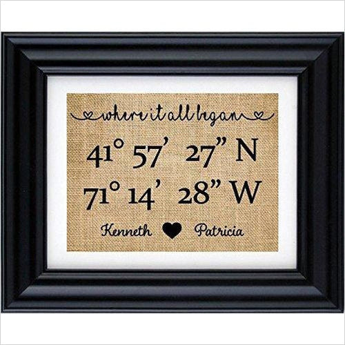 Where it all began - GPS Coordinates Print - Gifteee Unique & Unusual gifts, Cool gift ideas