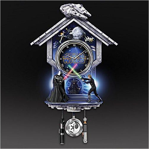 STAR WARS: Sith vs. Jedi Wall Clock - Light Up Lightsaber Duel & Theme Song - Gifteee Unique & Unusual gifts, Cool gift ideas