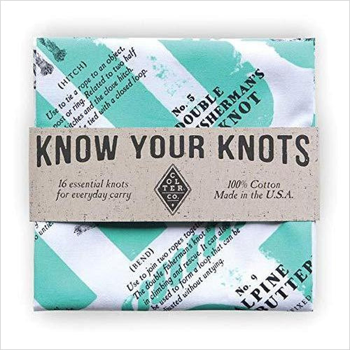 Knot tying instruction Survival Bandana - Gifteee Unique & Unusual gifts, Cool gift ideas
