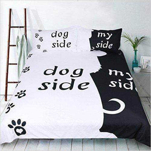 Dog Side My Side Bed Sheets - Gifteee. Find cool & unique gifts for men, women and kids