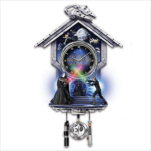 STAR WARS: Sith Jedi Wall Clock Light Up Lightsaber Duel
