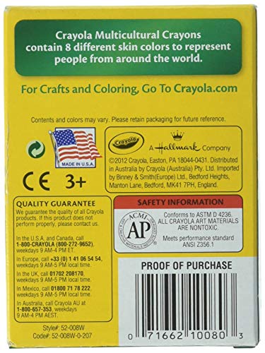 Crayola Multicultural Crayons -24 Count - Gifteee | Unique Gifts