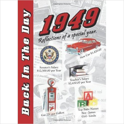 1949 Back In The Day Almanac -- 24-page Booklet / Greeting Card - Gifteee. Find cool & unique gifts for men, women and kids