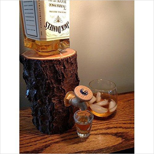 Wood Log Liquor Dispenser - Gifteee Unique & Unusual gifts, Cool gift ideas