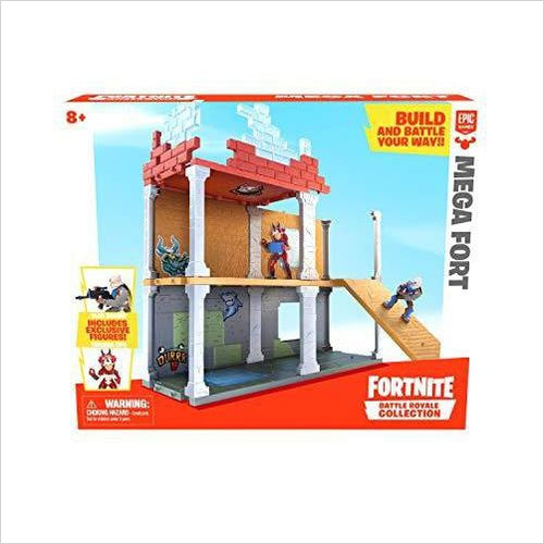 Fortnite Battle Royale Collection Mega Fort Display Set & 2 Exclusive Figures: Blue Squire & Tricera Ops - Gifteee Unique & Unusual gifts, Cool gift ideas